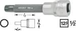 HAZET Cap cheie tubulară XZN 1/2 (12.5 mm) 8 mm Hazet 990 LG-8 Set capete bit, chei tubulare