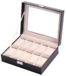  Casetă neagra / maro pentru 10 ceasuri - imprimeu crocodil (WZ2519)