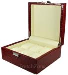 WatchBox Cutie Depozitare Ceasuri din Lemn - 6 Spatii - Finisaj Mat Negru - Geam din Sticlă (6LN)