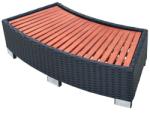 vidaXL Treaptă pentru spa, negru, 92 x 45 x 25 cm, poliratan (42700)