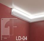  Ld-04 Декоративен профил за скрито led осветление ► 2 метра (ld04)
