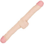 Prime Stoys DILDO DUBLU THE NATURALS DOUBLE DONG WITH BALLS, lungime 38.5 cm Dildo