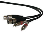 LTC Cablu 2x RCA tata - 2x XLR mama 3m (CM3RXF-2)