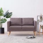 vidaXL Canapea cu 2 locuri, gri taupe, material textil (281365) Canapea