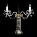 Glass LPS Veioza, lampa de masa 2 brate cristal Bohemia S31 007/02/4 (S31 007/02/4)