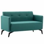 vidaXL Canapea 2 locuri, tapițerie textilă, 115 x 60 x 67 cm verde (247182) Canapea