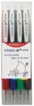 PENAC Set 4 pixuri cu gel PENAC Inketti - culori asortate asortate Plastic Fina Pix gel cu mecanism (P-BA3601EF-1WP4)