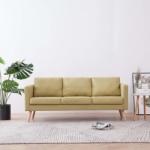 vidaXL Canapea cu 3 locuri, verde, material textil (281358) Canapea