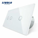 LIVOLO Intrerupator tactil dublu+simplu Livolo (VL-FC2-2G/VL-FC1-2G-11)