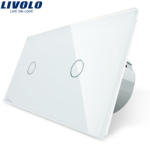 LIVOLO Intrerupator tactil dimabil simplu+simplu Livolo (VL-2FC1D2-11)