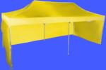  Gyorsan összecsukható sátor 3x6m - alumínium, Sárga, 3 oldalfal