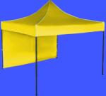 Expodom Gyorsan összecsukható sátor 3x3 m - acél, Sárga, 1 oldalfal