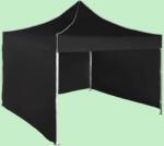 Expodom Gyorsan összecsukható sátor 3x3 m - alumínium, Fekete, 3 oldalfal