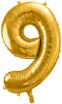 PartyDeco S. r. o 9. szám, fólia lufi, 86 cm, tasakban, arany