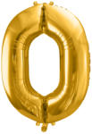PartyDeco 0. szám, fólia lufi, 86 cm, arany