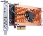 QNAP QM2-2P-244A 2x M. 2 SSD port bővítő kártya, PCIe (QM2-2P-244A)
