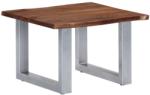 vidaXL Masă de cafea, muchii naturale, 60x60x40 cm, lemn masiv acacia (247826) - vidaxl Masa de cafea