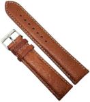  Curea Ceas „Maximus Terra XL 7K25 - Piele Maro Deschis cu Cusătură Albă (20mm - 22mm)