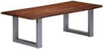 vidaXL Măsuță cafea, muchii naturale, 115x60x40 cm, lemn masiv acacia (247828) Masa de cafea