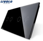 Livolo Panou intrerupator tactil dublu + dublu, marca Livolo (VL-P702/02-4B)