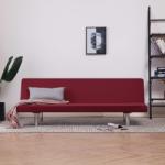 vidaXL Canapea extensibilă, roșu, poliester (282200) Canapea