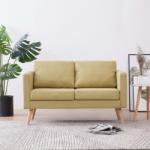 vidaXL Canapea cu 2 locuri, verde, material textil (281357) Canapea