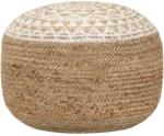 vidaXL Taburet lucrat manual, alb, 45 x 30 cm, iută (248085) Canapea