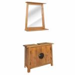 vidaXL Set mobilier de baie, lemn masiv de pin (246040)