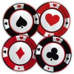 Big Party Farfurii 18 Cm Mix Poker 8 Buc/set Big Party (bp60866)