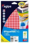 Agipa Etichete rotunde rosii 8mm, 294 buc. /A5, Agipa (AG114303)