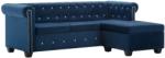 vidaXL Canapea Chesterfield, formă L, catifea, 199x142x72 cm, albastru (247142) Canapea