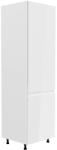 TEMPO KONDELA Hűtő beépítő szekrény, fehér/fehér extra magasfényű, jobbos, AURORA D60ZL - mindigbutor