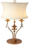 Elstead Lighting Veioză fier forjat cu cristale WINDSOR, aurie, H: 57cm, 2 becuri, WINDSOR-TL-GOLD (WINDSOR-TL-GOLD)