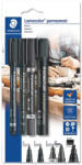 STAEDTLER Marker permanent STAEDTLER Lumocolor Universal, 4 buc/blister