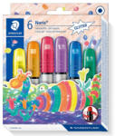 STAEDTLER Creioane colorate cu gel, 6 culori/set STAEDTLER Noris Glitter