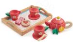 Tender Leaf Toys Tavă din lemn cu set de ceai Tea Tray Tender Leaf Toys set cu 12 bucăți cu canceu de ceai și prăjituri (TL8233) Bucatarie copii