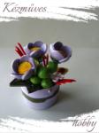 kezmuves-hobby. hu Tavaszi tündöklés - Quilling Cserepes kisvirág