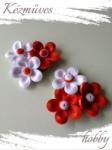 kezmuves-hobby. hu Fehér és vörös hűtőmágnes - Quilling hűtőmágnes