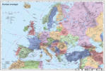 Stiefel Európa országai térképe, falitérkép (447427-L)