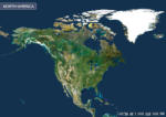 Stiefel Észak-Amerika a világűrből falitérkép (34024-S)