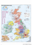Stiefel Nagy-Britannia irányítószámos falitérkép (12047660-L)