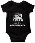 printfashion A farm az én konditermem - Baba Body - Fekete (1673757)