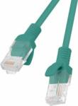 Lanberg Cablu de retea tip patchcord, RJ45 cat. 5e UTP 0.25m, verde (PCU5-10CC-0025-G)