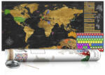  KAPARÓS TÉRKÉP - GOLDEN MAP kaparós világtérkép - Lekaparható világtérkép 100 x 50 cm angol nyelvű - fehér hengerben