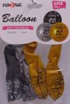  Boldog 70. születésnapot arany, ezüst, fekete (30 cm-s)-5 db-607130