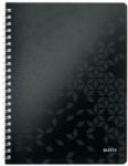 Leitz Wow - Spirálfüzet A4 vonalas 80 lap fekete (46370095)