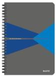 Leitz Office - Spirálfüzet A5 kockás laminált karton borító 90 lap szürke-kék (44580035)