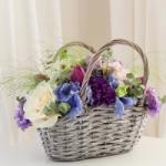 ImodFlowers Coș cu Bujori Albi
