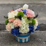 ImodFlowers Aranjament floral cu hortensia albastra
