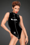 Noir Handmade F191 PVC Body with Deep Cut Shoulder Line and Long Metal 3-way Zipper M